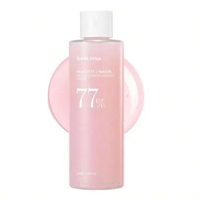 Peach 77 Niacin Brightening Essence Toner,For Face, Niacinamide, Panthenol, Ceramides,Hydrate Even Toning Minimize Pores Exfoliation For Dull Skin Facial Toner For Glass Skin, Korean Skin Care 250ml