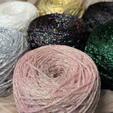 50克彩色独特金银色毛线团，钩针编织毛线，闪亮手工毛线，适合DIY编织和钩针项目——非常适合制作毛衣、帽子、包包和玩偶 - 彩色 - 查看 11