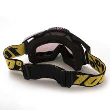 Motorcycle Goggles, Adjustable Strap Windproof Scratch Resistant Ventilated For Sports Cycling Snowboard - Gold - View 3
