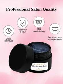 Waloshow 10g Professional Eyelash Extension Remover Glue - Quick And Painless Removal For Grafting Extensions - No Irritation - 0.35oz Individual Pack Lash Glue, Eyelash Glue - Black - View 7