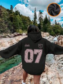 1 szt. bluza z nadrukiem dla nastolatek, ciepła, termiczna, z długim rękawem, odzież młodzieżowa na jesień/zimę – zabawna i kolorowa bluza, która pobudza wyobraźnię każdego dziecka - Czarne - Zobacz 9