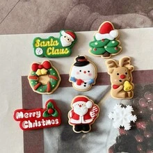 8 piezas de imanes de nevera de la serie navideña, regalos y recuerdos, decoración del hogar 3D linda, pegatinas magnéticas, regalos creativos pequeños para amigos