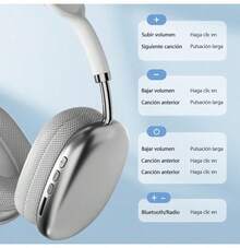 Audífonos Inalámbricos de Diadema Bluetooth P9 Pro Max Cancelación de Ruido y Batería Larga - Blanco - Ver 2