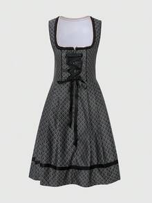 ii Women's Oktoberfest Costume Dress Dirndl Dresses Women German Beer Costumes Outfit For Carnival, Halloween