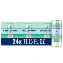 S.Pellegrino Sparkling Natural Mineral Water, Unflavored, 11.15 Fl. Oz (Pack Of 24) - 藍色 - 查看 1