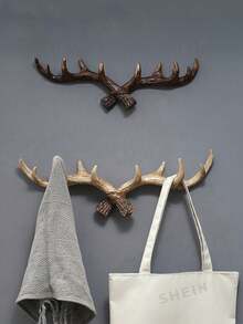 1 قطعة خطاف ديكور قديم على شكل قرن، خطاف معلق على الحائط لتعليق المعاطف، ديكور حائط إبداعي لمتجر الملابس والمدخل