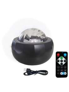 1pc Remote Control Aurora LED Star Sky Projector Lamp - USB Powered, Multicolor Lighting, Suitable For Bedroom, Ceiling Decor, Home Theater, Camping, Wedding Party Decoration, Christmas Gift, Remote Control Lamp - Multicolor - View 10