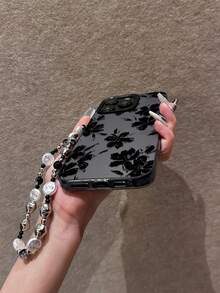 Ốp lưng điện thoại màu đen in họa tiết, cá nhân hóa, tương thích với iPhone 16 Pro Max, 15/14 Plus, 13, 12, 11. - Khung đen, xám cát - Xem 5