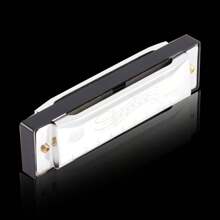 1 pieza Armónica de blues profesional diatónica de 10 orificios de metal, adecuada para principiantes - Ver 5