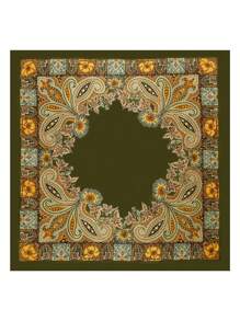 1 pezzo Foulard quadrato in stile paisley per donna, moda versatile per danza di strada, feste, ciclismo, bracciale, fascia, cravatta da collo, decorativo in seta, adatto per uso quotidiano in tutte le stagioni