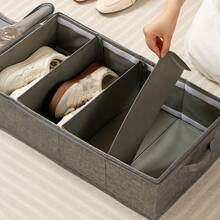 1PC Boho Style Foldable Storage Box With Lid - Multipurpose Large Capacity Organizer Bin For Shoes, Clothing, And Accessories - Durable Material With Partitioned Design - Multicolor - View 7