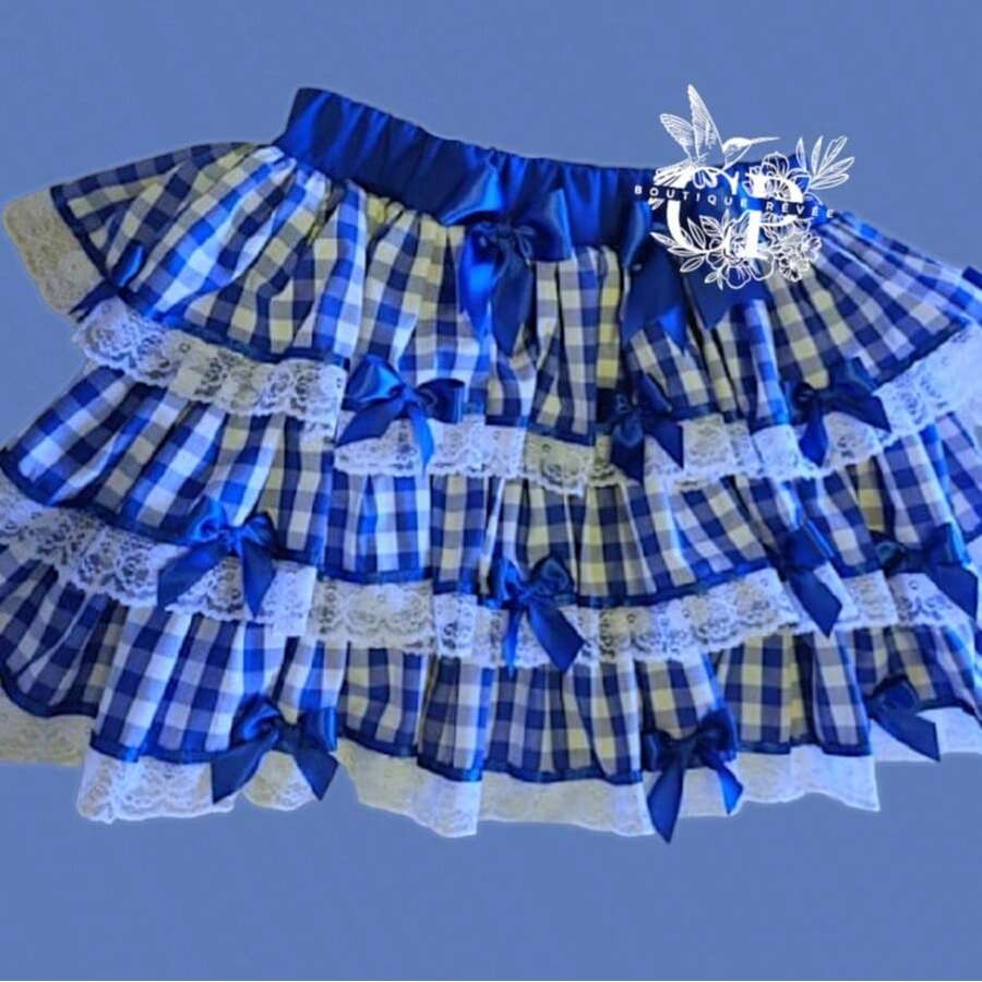 Children's June Party Skirt - Royal Blue - View 1