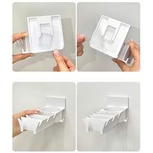 1pc Wall-Mounted Sports Equipment Display Rack, Sectioned Easy-To-Grab Holder, Drill-Free Racket Storage For Badminton, Tennis, Suitable For Home, Gym, Classroom, Sports Venue Organization, Multi-Function, Versatile, Space-Saving, Fashionable High Conversion Keywords, Holiday Season, Christmas, Thanksgiving, Stylish, Modern, Practical, Minimalist, Convenient, Must-Have For Athletes, Secure Storage Solution, Easy To Install, Functional, Gift For Sports Lovers.