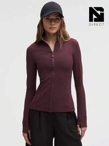 Lululemon Define Jacket Nulu Women's Lightweight, Full Zip Running Track Jacket-For Yoga Gym Running-Sweat-Wicking-Yoga-All Seasons Sport-Spring/Summer-Autumn/Winter-Mother's Day Gifts-Father's Day Gift - Goodnight Plum - 查看 1