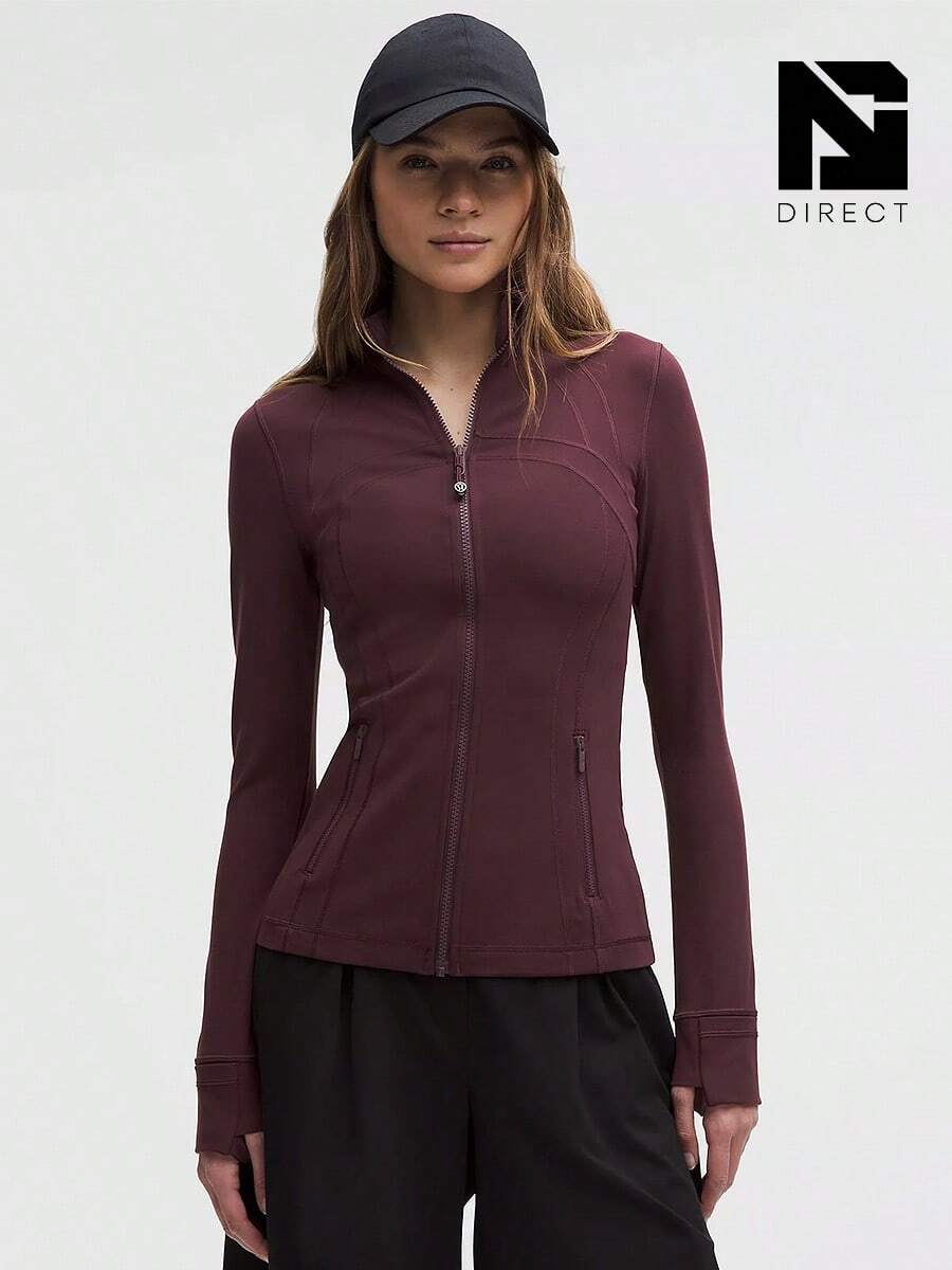 Lululemon Define Jacket Nulu Women's Lightweight, Full Zip Running Track Jacket-For Yoga Gym Running-Sweat-Wicking-Yoga-All Seasons Sport-Spring/Summer-Autumn/Winter-Mother's Day Gifts-Father's Day Gift - Goodnight Plum - 查看 1
