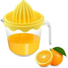 Exprimidor de cítricos naranja, exprimidor manual de limón con filtro y recipiente de color aleatorio