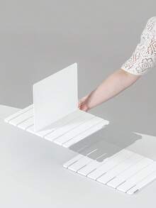 1 件可调节衣柜搁板，免费拉出式壁橱搁板，用于收纳包袋、书籍、餐具的收纳架，也可用于厨房橱柜 - 白色 - 查看 5