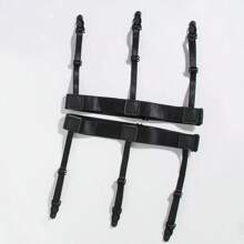 1 Pair Men's Shirt Stays Black, Gentility Shirt Garters Shirt Holders Strap Belt With Upgrade Locking Clamps, Keep Shirt Tucked In,Suitable For Shirts - Black - View 5