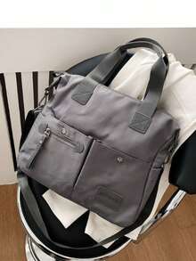 Women's Waterproof Nylon Shoulder Crossbody Bag Multipurpose Promotion - Grey - View 1