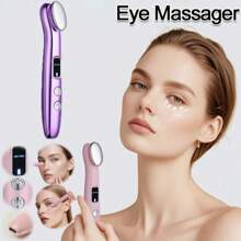 Elektrischer Gesichts-Massagegerät mit Augen-Massage, wiederaufladbar, Heißtherapie, Vibrationsmassage für Augenpflege und Gesichtsrelaxation, für den Heimgebrauch, 300mAh