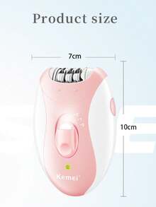 Kemei KM-189B 专业女士电动脱毛器，适用于腋下、腿部、比基尼区域等部位，USB 充电式无线体毛修剪器，1 件装 - 粉色 - 查看 9