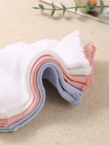 9 Pairs Girls' Breathable Boat Socks - Solid Colors With Lace Trim, Soft & Comfy For School, Play, Party - Cute Kids Sock Gift Set (Forest Style) Kids Socks Ankle - Multicolor - View 3