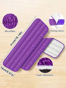 1/3/6Pcs Reusable Mop Pads For PowerMop, Wood Floor Pads Microfiber Mop Replacement Refills Machine Washable For All Floor Surfaces