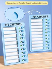 1pc/To Do List Board,Removable And Repeatable Portable Chore Chart Memo Board,DIY Message Family Travel Planning Reminder Form,Daily Work Plan Task List, Exercise Fitness, On Time To Complete The Task Notepad(Random Shipment Of New And Old Versions)