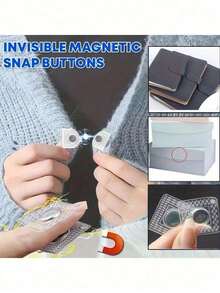 Vielseitige unsichtbare Magnetknöpfe. Leicht zu tragen. Kompakt, leicht und praktisch zum Aufbewahren. Wiederverwendbare 1 cm Metall-Nähknöpfe. Geeignet für Kleidung, Taschen und Geldbörsen. Geeignet für Ausgehen, Outdoor-Reisen und Rückkehr zur Schule.