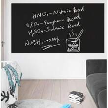 1 Roll Self Adhesive Whiteboard Green Board Chalk Wall Sticker With Wiper, Office Home Decor Canvas Message Board