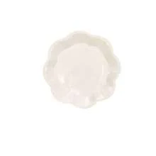 10入/20入/40入/50入/組 米色花瓣波浪邊一次性紙盤組，9吋/7吋扇形甜點盤，米色一次性盤子與一次性紙巾杯，適用於派對、晚餐、婚禮、嬰兒洗禮、生日蛋糕盤 - 米色 - 查看 8