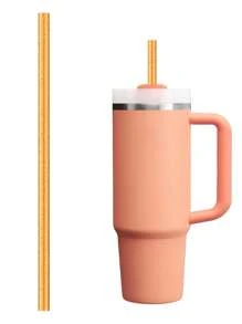 7pcs/6pcs/1pc/Set Replacement Glitter Straws For 40oz/30oz Cups, Material Reusable Straws With Cleaning Brush, Suitable For 30oz/40oz Cups, Cute & Modern Design, Great Gift For Family, Friends, Lover, Christmas, Valentine's Day - Multicolor - View 20