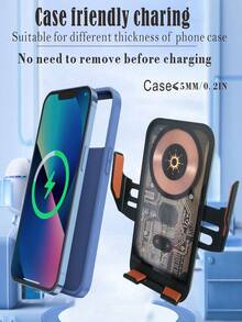 SUONEE Kabelloses AutoHandy-Ladegerät, Halterung, Ständer, 15 W, Schnellladung, automatische Klemmung, Lüftungsschlitz, Autozubehör für iPhone 16 SE 15 14 13 12 11 Xs Max XR S25 S24 S23 S22 S21 S20 S10+ S9 Note 20 Note 10, kabellose FunktionsHandy