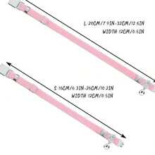 Stainless Steel Cat Paw Carved Collar With Rhinestone Bell Pendant, Purple Elastic Cat Paw Collar Customizable Polyester Pet Cat Bell Collar, Can Customize Name And Phone Number, Best Gift For Cat Lovers - Multicolor - View 5