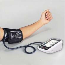 Precision Automatic Upper Arm Electronic Smart Sphygmomanometer With Large Screen And Voice Report Function, One-Touch Blood Pressure Measurement - White - View 5
