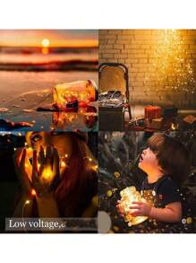 Led-feeverlichting op batterijen, 1 pak mini-batterijgevoede koperdraad sterrenfeeverlichting voor de slaapkamer, twinkelende lampjes, weckpotverlichting, waterdichte vuurvliegjesverlichting, doe-het-zelffeest, Kerstmis, feesten, bruiloften, middelpunten, decoratie, Valentijnsdagdecoratie (warm wit)