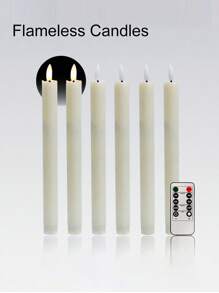 带遥控定时器和调光器的无焰蜡烛；不带遥控器的无焰蜡烛；带闪烁灯的LED蜡烛；电池供电的窗台蜡烛；带10键遥控器的象牙色锥形闪烁无焰蜡烛；情人节礼物；新年礼物；感恩节壁炉装饰；家居婚礼装饰；万圣节、复活节、节日派对、圣诞节电子蜡烛