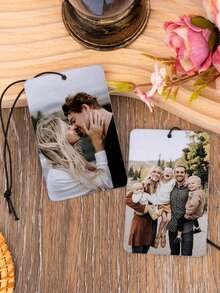 定制照片汽车后视镜吊坠、个性化亚克力照片挂饰、UV 打印汽车配件、钥匙扣、返校礼物、行李牌、背包装饰、情人节情侣和父母礼物