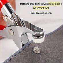 Kit de ferramentas de pressão com 400/800 peças de alicates de pressão de metal para botões, com 100/200 conjuntos de botões de pressão, pinos de metal, ferramenta de instalação de pressão de aço inoxidável para artesanato faça você mesmo em roupas