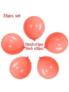 35/60 Stücke 10 Zoll/5 Zoll gemischte korallrote Latex-Luftballons, geeignet für Gender-Reveal-Party, Junggesellenabschied/-innenabschied, Feier, Baby-Shower, Abschlussfeier, Jahrestag, Unabhängigkeitstag-Party, Bridal-Shower, Weihnachten, Valentinstag, Muttertag, Feiertags-Party, Ramadan, Eid, Karneval, Halloween, Weihnachtsdekoration - Verschiedenfarbig - Übersicht 3