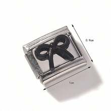 1/5/10 piezas Módulos de acero inoxidable, serie de corazón, flor y lazo - Ideal para hacer pulseras, anillos y regalos DIY