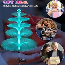 1 件太阳能水母花园灯 - IP65，7 种变色 LED，太阳能供电，带升级面板，节能户外装饰，适用于庭院和露台花园庭院，万圣节圣诞节圣诞灯装饰 - 彩色 - 查看 9