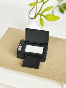 1pc Miniature Printer Model, Foldable Realistic Printer Toy, Prop For Pretend Play, Micro Realistic Office Model, Mini Printer Decor Piece - Suitable For Doll House Decoration