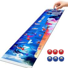 1 Set 120 cm Wissenschafts-Popularisierungs-Bildungs-Curling-Spielset - Wissenschafts-Popularisierungs-Bildungs- und Spaßspiel für Familien & Kinder ab 6 Jahren - Ideales Weihnachts-, Halloween- oder Spielgeschenk