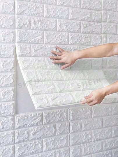 ,Thickened 3D Brick Wand Sticker, Self Adhesive Waterproof Easy Clean, Anti Collision Soundproof, Moderne Living Room Bedroom TV Background Applicable, DIY Renovate Walls, Improve Texture! Birthdays, Anniversaries, Weddings. Back To School Season, Graduation Halloween, National Day Parties, Gatherings, Teacher Wallpaper Paper Stickers Kitchen