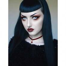 Long Tiantian Goth Necklace Jewelry Blood Vial Necklace Black Choker Necklaces For Woman Blood  Choker Necklaces Goth Vampire Accessories Cosplay Costume - 白色 - 查看 5