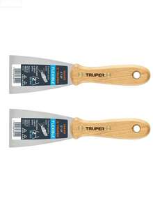 Espátula flexible 2" con mango de madera, Truper - Gris - Ver 1