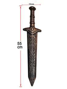 1把手持仿真剑，PU材质，剑型模型，道具武器，适用于万圣节服装、舞台表演、影视动画模拟、角色扮演，无害仿真武器