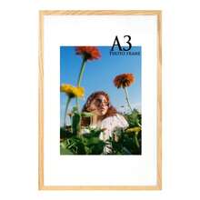 1pc Solid Wood Oak Picture Frame, Modern Home Decor Wall Hanging Frame Suitable For 30*40cm, A3, A4 Size, Home Decoration Art Frame