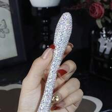 1支奢华化妆刷，镶嵌水钻，多功能化妆刷，便携式化妆刷，高端梳妆台面部刷，日常及旅行化妆配件